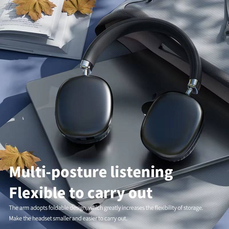 YYL P958 Pro Bluetooth Headphones Wireless Headsets Hifi Stereo Bluetooth Earphones Over-Ear Earbuds Hd-Mic Earpods-Max Headsets