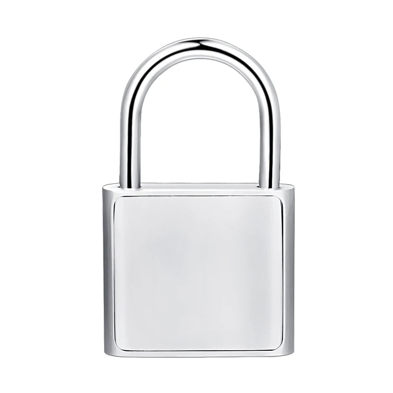 Black Silver Keyless USB Rechargeable Door Lock Fingerprint Smart Padlock Quick Unlock Zinc Alloy Metal Self Developing Chip