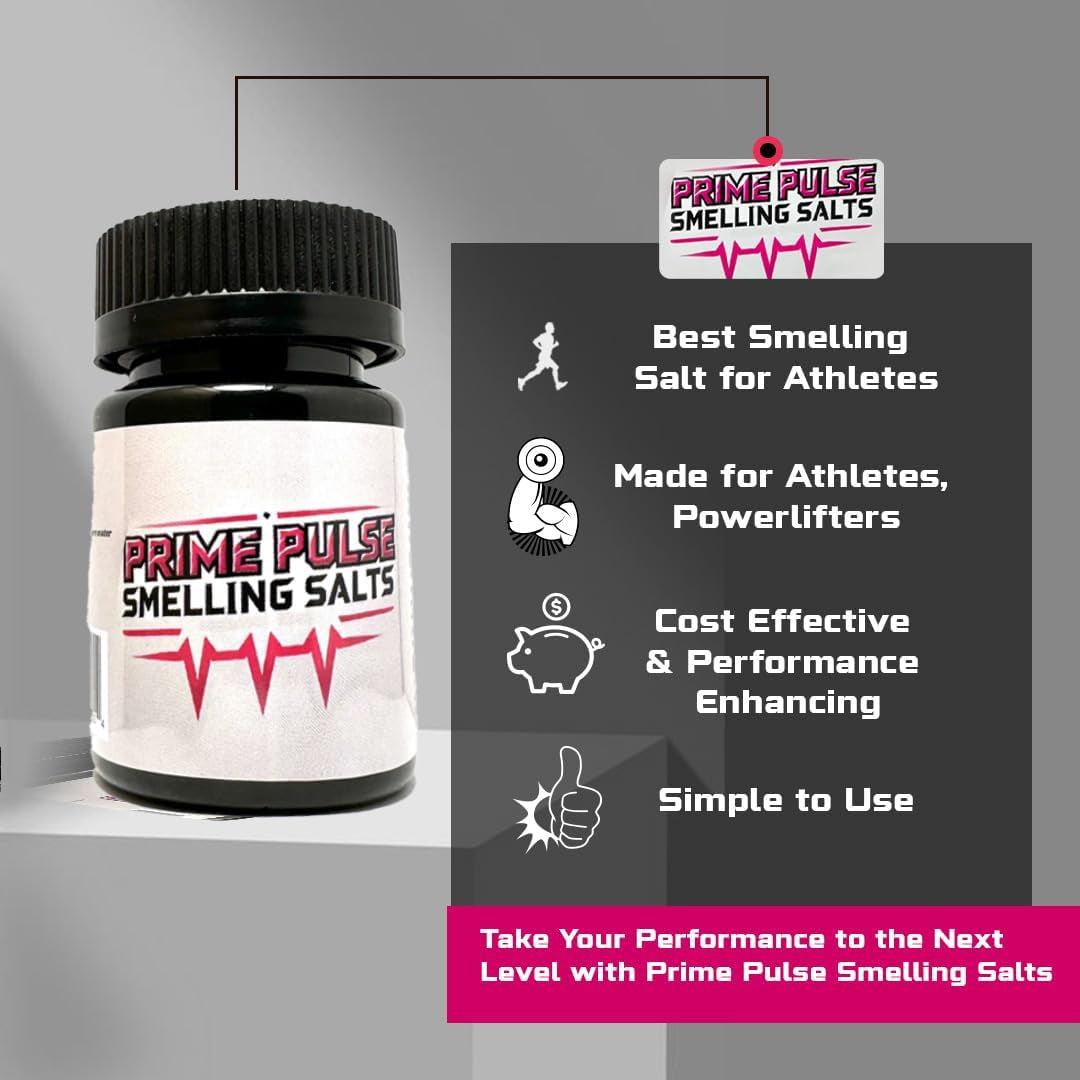Smelling Salts | Strong Ammonia Inhalant for Athletes | Instant Energy, Focus and Power | Multi-Purpose Smelling Salt for Powerlifting, Football, Hockey and More