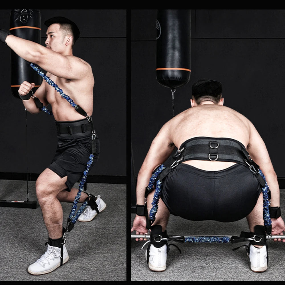 Boxing Training Resistance Band Set Leg Strength and Agility Training Strap System for Boxing,Mma,Muay Thai,Fitness,Basketball