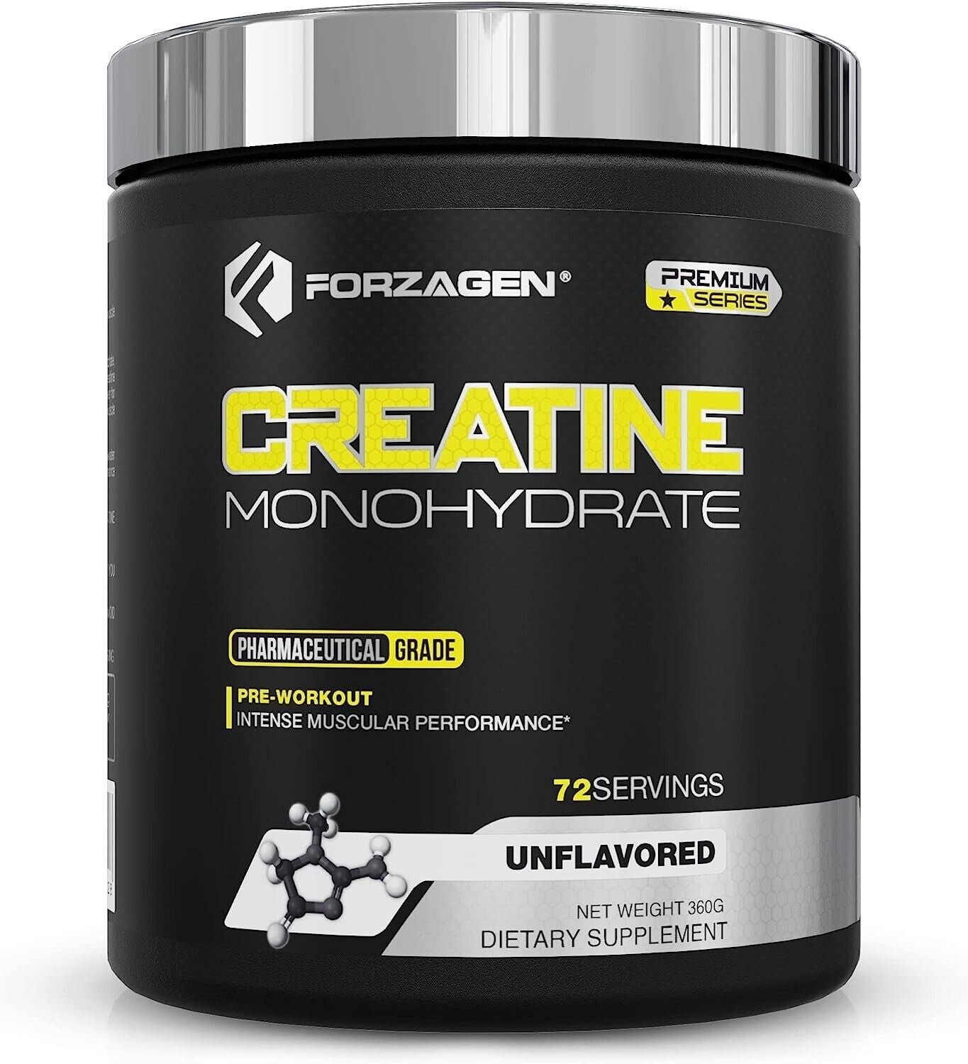 CREATINA Monohidratada Polvo - Crecimiento, Recuperación Muscular - 72 Servicios