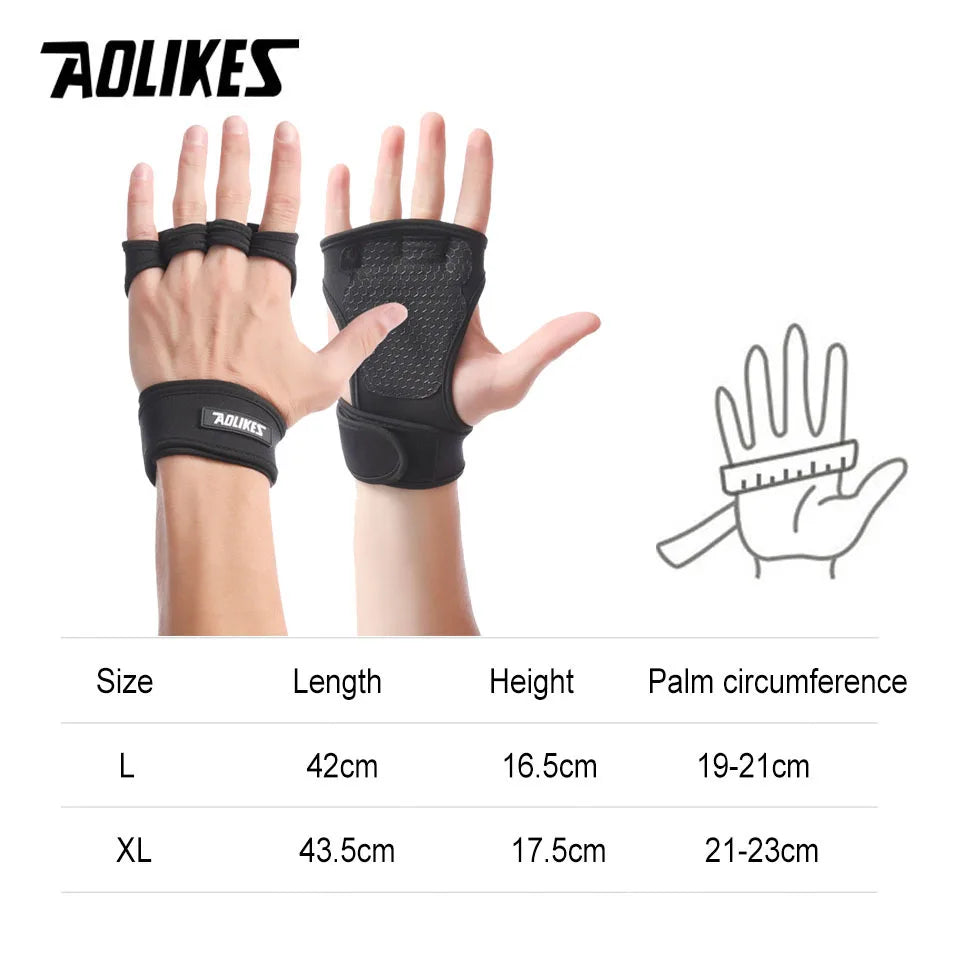 Weight Lifting Gloves Training Gym Grips Fitness Glove Women Men Crossfit Bodybuilding Wristbands Hand Palm Protector