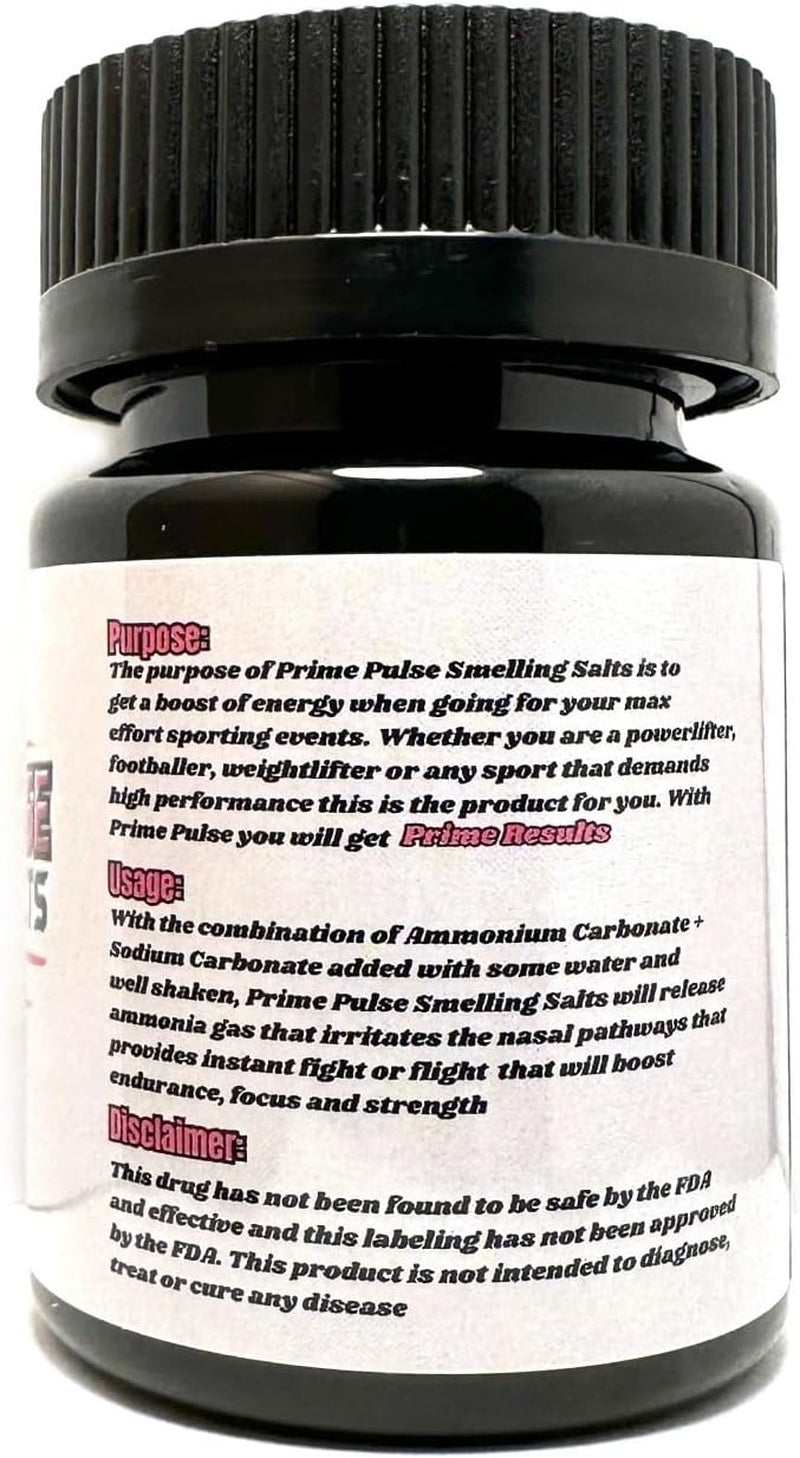 Smelling Salts | Strong Ammonia Inhalant for Athletes | Instant Energy, Focus and Power | Multi-Purpose Smelling Salt for Powerlifting, Football, Hockey and More