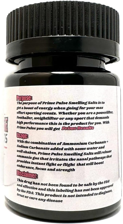 Smelling Salts | Strong Ammonia Inhalant for Athletes | Instant Energy, Focus and Power | Multi-Purpose Smelling Salt for Powerlifting, Football, Hockey and More