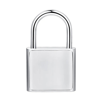 Black Silver Keyless USB Rechargeable Door Lock Fingerprint Smart Padlock Quick Unlock Zinc Alloy Metal Self Developing Chip