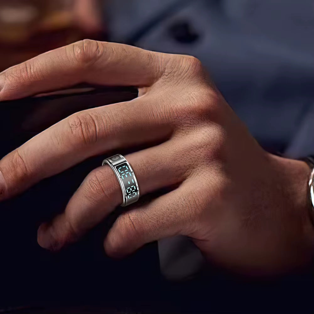 RS08 Smart Ring Multi-Sport Modes Health Monitor Bluetooth-Compatible 5.1 Heart Rate Blood Oxygen Sleep Monitoring for Men Women