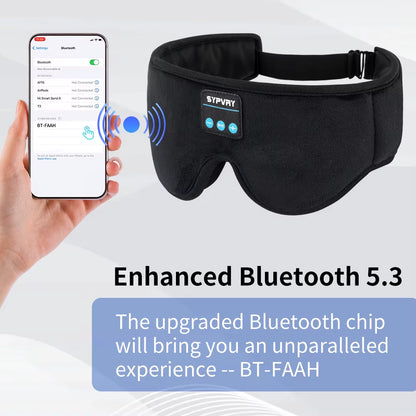 Bluetooth Sleep Mask Wireless 3D Eye Mask Headset Adjustable Eye Cover Sleeping Earphones